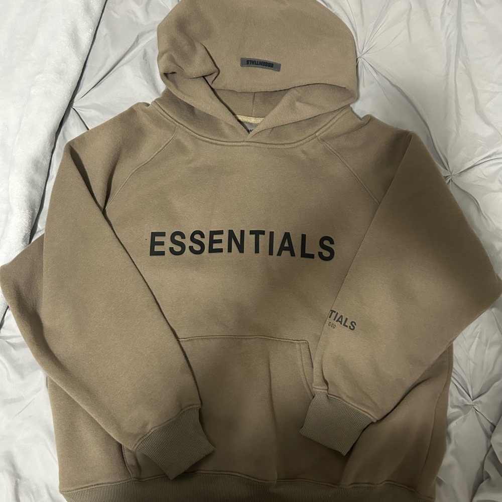 Essentials Khaki Sweatshirt with Black Tag